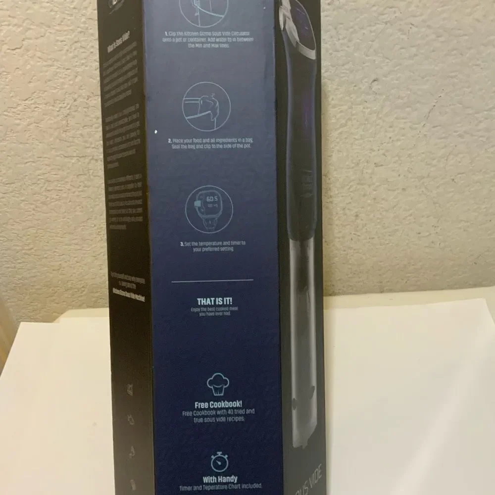Kitchen Gizmo, Sous Vide Immersion Circulator, 800W Grey Circulator Stick